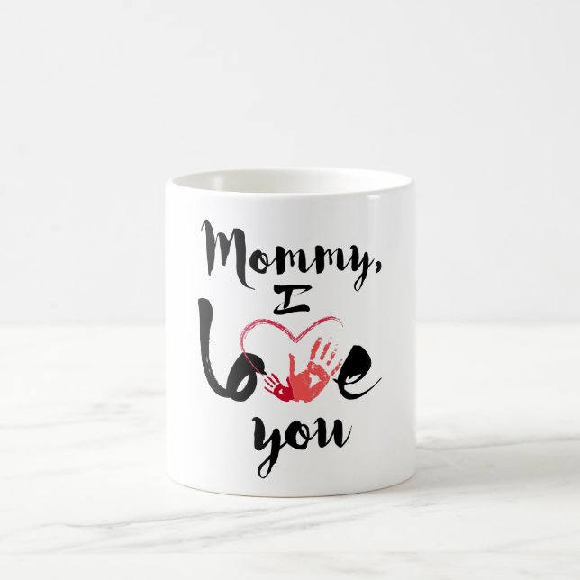Caneca De Café A mamãe, agride eu te amo presentes do dia das (Centro)