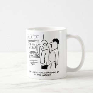 Caneca De Café A máquina do ponto de cascata do banco ri no cart