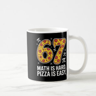 Caneca De Café A matemática é difícil, pizza é fácil dia engraçad