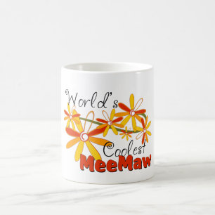 Caneca De Café A Meemaw Mais Legal do Mundo Floral