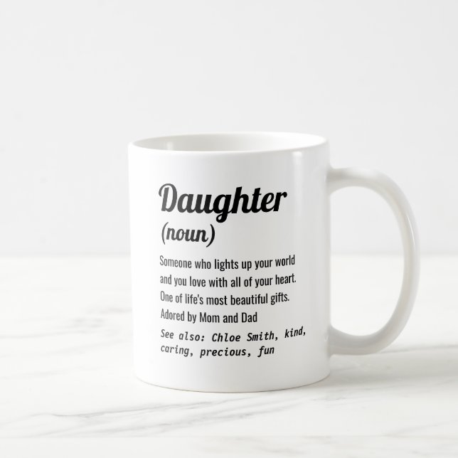Caneca De Café A melhor atitude de definição de filha do mundo (Direita)