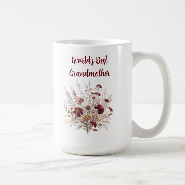 Caneca De Café A melhor avó do mundo personalizada (Direita)