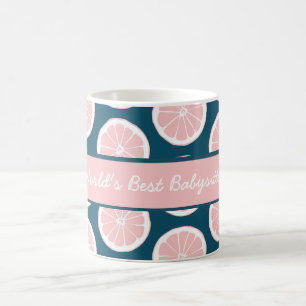 Caneca De Café A melhor babysitter Citrus Mug do mundo