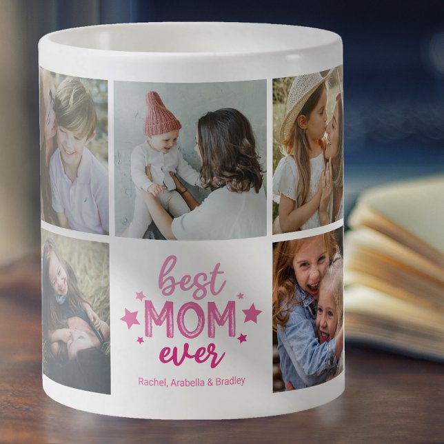 Caneca De Café A Melhor Colagem De Fotos Da Mãe (Criador carregado)