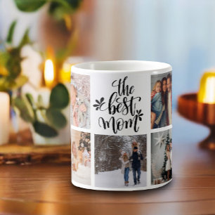 Caneca De Café A Melhor Fotografia da Mãe Coligida Moderna Tipog