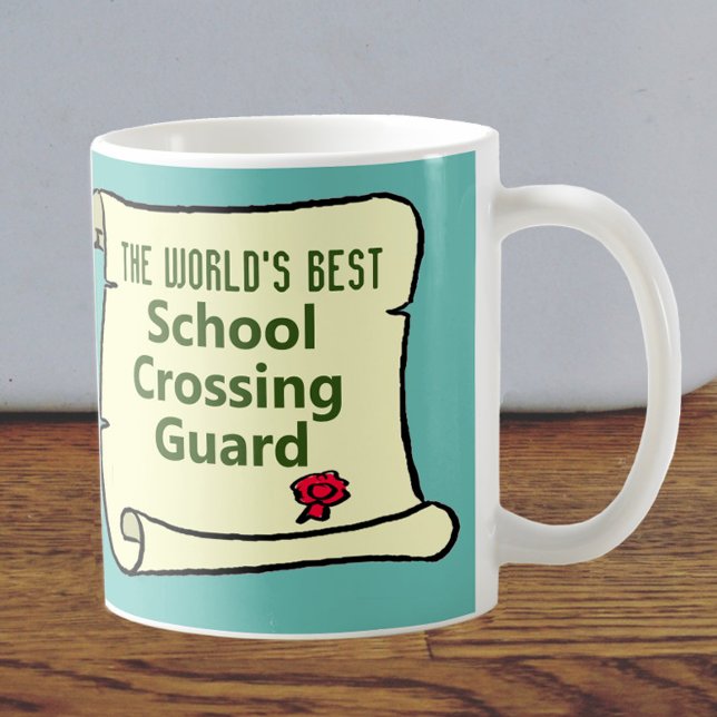 Caneca De Café A melhor Guarda escolar do mundo (Criador carregado)