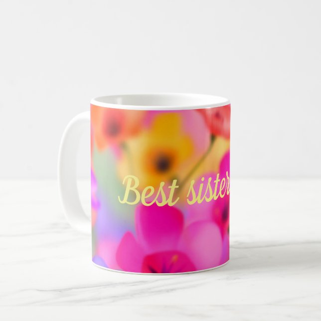 Caneca De Café A melhor irmã de todos os tempos (Frente Esquerda)