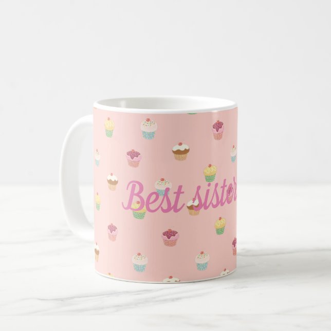 Caneca De Café A melhor irmã de todos os tempos (Frente Esquerda)