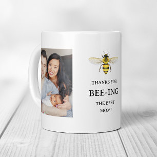 Caneca De Café A Melhor Mãe   Abelhas e Fotos Simples
