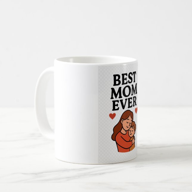 Caneca De Café A Melhor Mãe Alguma Vez Dotada De Café Mug (Frente Esquerda)