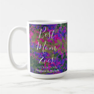 Caneca De Café A Melhor Mãe Alguma Vez Púrpura Floral de Jardim V