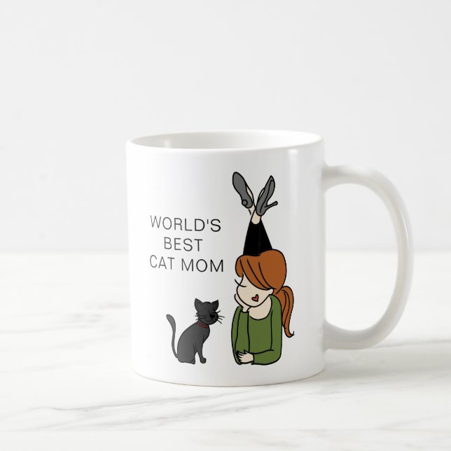 Caneca De Café A melhor mãe de gato do mundo (Direita)