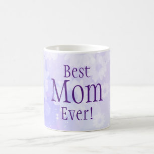 Caneca De Café A Melhor Mãe De Todos! Flores Roxas Suaves