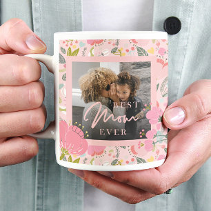 Caneca De Café A melhor mãe de todos os Dias de as mães, flores s