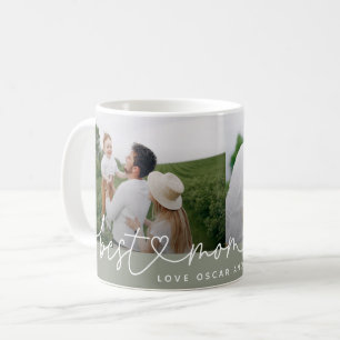 Caneca De Café A melhor mãe de várias fotos, presente de coração