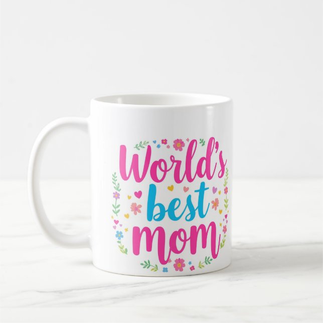 Caneca De Café A melhor mãe do mundo, 15 Oz Coffee Mug (Esquerda)