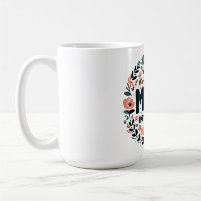 Caneca De Café A melhor mãe do mundo - Floral Wreath (Esquerda)