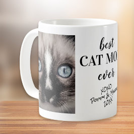Caneca De Café A Melhor Mãe Gato Já Personalizada Fotos