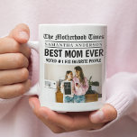 Caneca De Café A Melhor Mãe Já Personalizada Foto De Jornal<br><div class="desc">Comece o dia da mamãe com um sorriso e um gole! Esta caneca de café personalizada apresenta um estilo de jornal divertido com um título "Melhor Mãe Nunca", nome personalizado e fotografia. Um presente pensativo para o Dia das Mães, aniversários, ou só porque — perfeito de crianças ou netos para...</div>