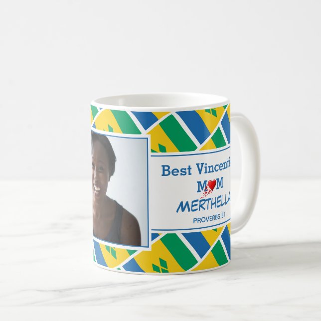 Caneca De Café A MELHOR MÃE VINCENCIANA FOTO DE RUAS Personalizad (Frente Esquerda)