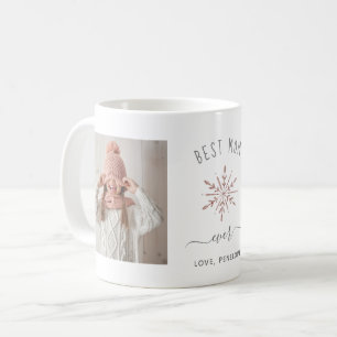 Caneca De Café A melhor mamã sempre duas fotos e floco de neve