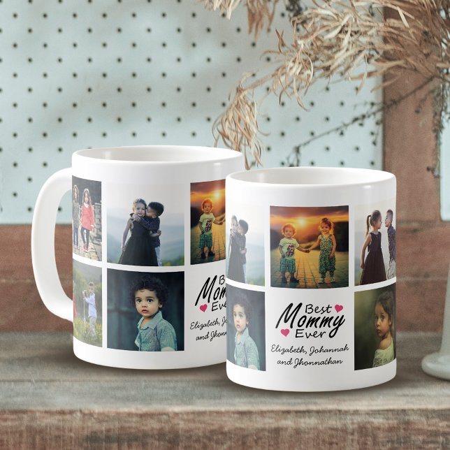 Caneca De Café A Melhor Mamãe Da Colagem Personalizada De Fotogra (Criador carregado)