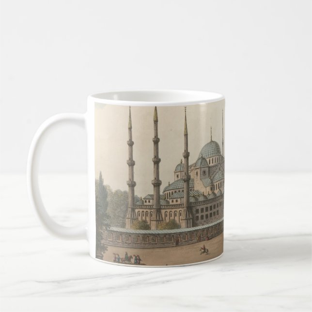 Caneca De Café A Mesquita Azul de Sultan Ahmed, Istambul, Turquia (Esquerda)