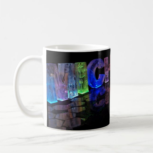 Caneca De Café A Michelle conhecida em 3D ilumina-se (a (Esquerda)