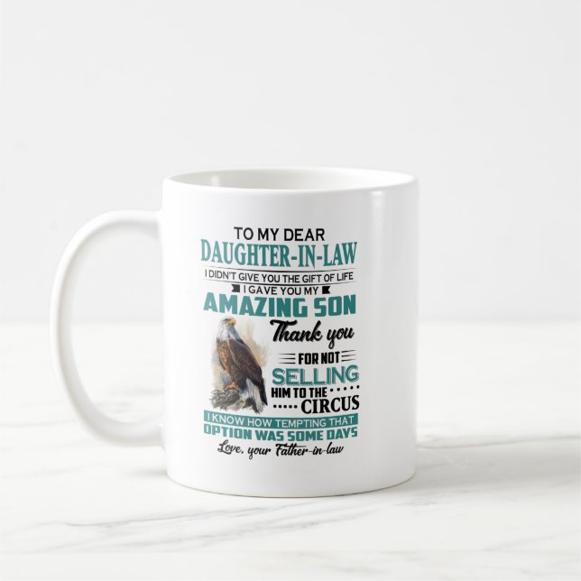 Caneca De Café À Minha Filha De Camisa De Direito (Esquerda)