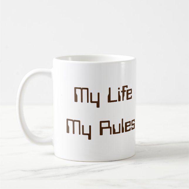 Caneca De Café A Minha Vida, As Minhas Regras. (Esquerda)