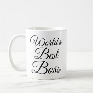 Caneca de café à moda do melhor chefe do mundo