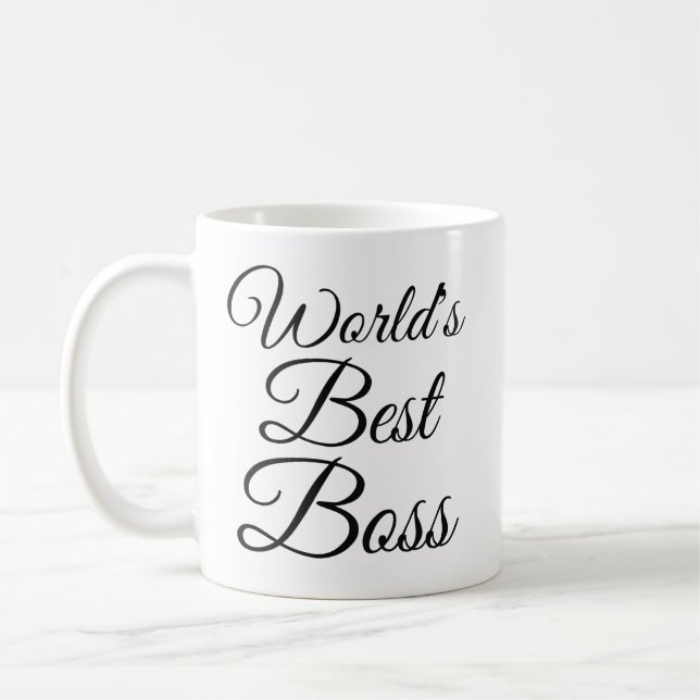 Caneca de café à moda do melhor chefe do mundo (Esquerda)