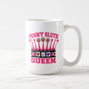 Caneca De Café A moeda de um centavo entalha a rainha