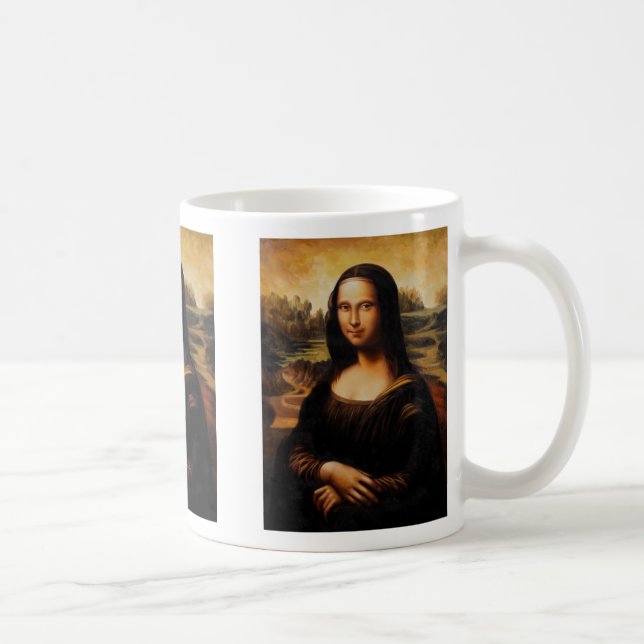 Caneca De Café A Mona Lisa por Leonardo da Vinci (Direita)