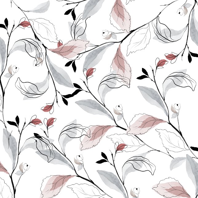 Caneca De Café A Monstera Verde Deliciosa deixa Design Mug. (Watercolor Elegant Leaves Pattern )