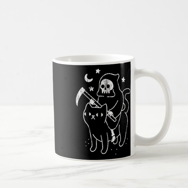Caneca De Café A Morte Dirigindo Uma Festa De Figurino De Hallowe (Direita)
