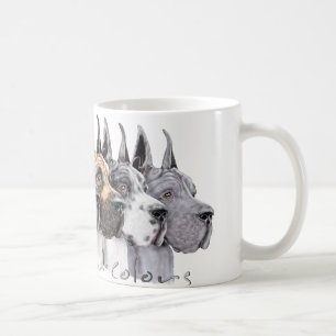 Caneca De Café A mostra de great dane colore o grupo