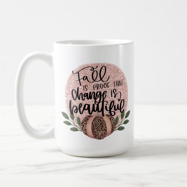 Caneca De Café A mudança é uma queda bonita (Esquerda)