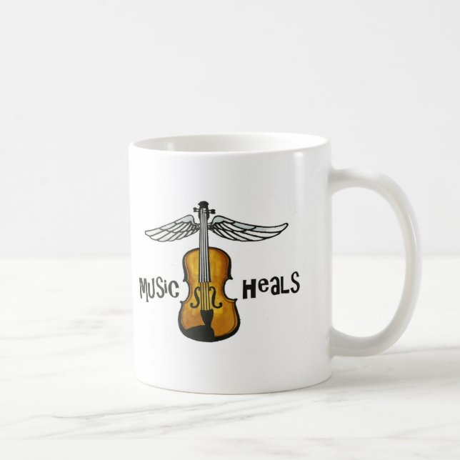 Caneca De Café A música cura (Direita)