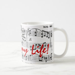 Caneca De Café A música é minha vida