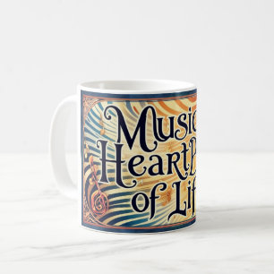 Caneca De Café A Música É O Batimento Cardíaco Da Vida