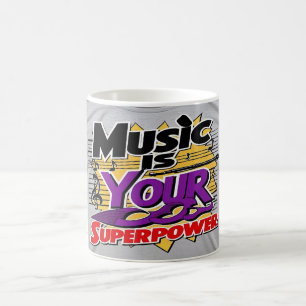 Caneca De Café A Música é Seu Superpoder opção 3