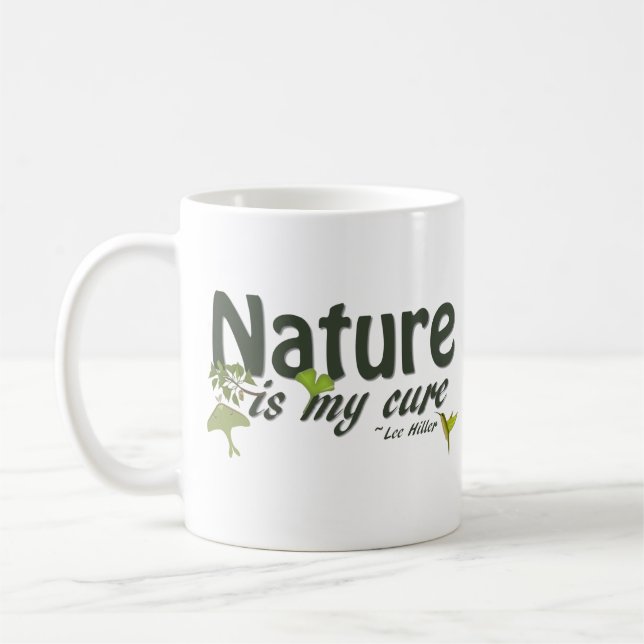 Caneca De Café A Natureza É Minha Cura Cote Cote (Esquerda)
