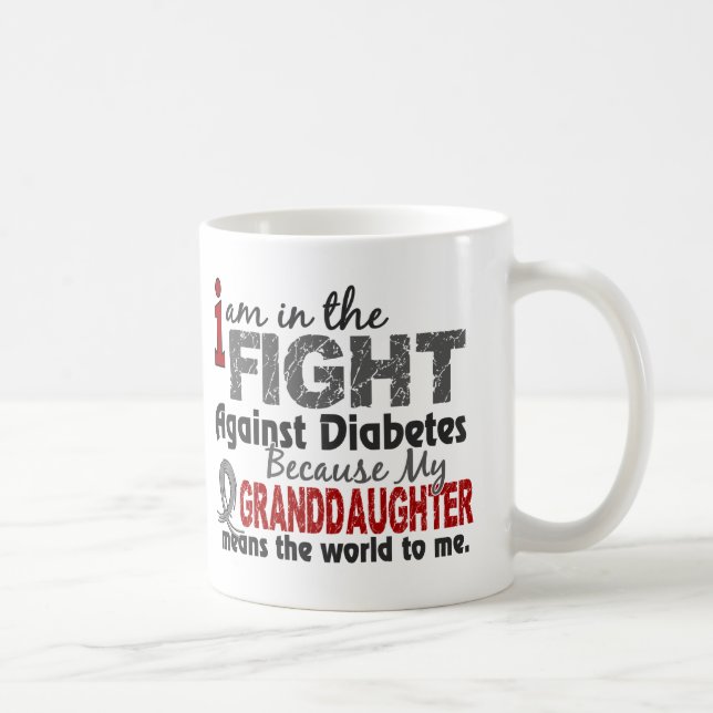 Caneca De Café A neta significa-me o mundo diabetes (Direita)