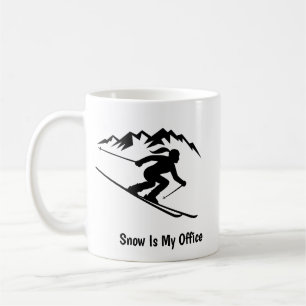 Caneca De Café "A Neve É Meu Escritório"