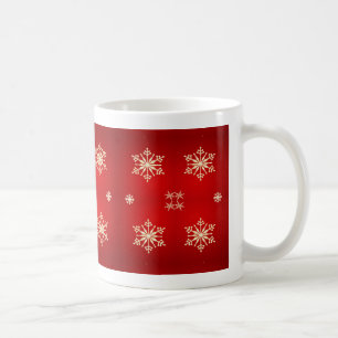 Caneca De Café A neve lasca-se no vermelho
