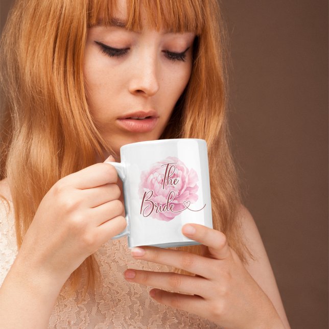 Caneca De Café A Noiva Peônia  (Bride Wedding Gift Idea)