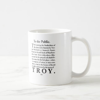 Caneca De Café A nomeação de Troy, NY 1789