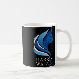 Caneca De Café A Onda Azul Está Sendo Coberta Em Cabelos De Gato
