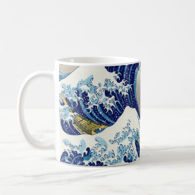 Caneca De Café A onda grande de Kanagawa Katsushika Hokusai (Esquerda)